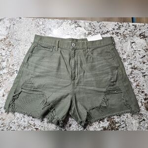American Eagle Highest Rise Mom Shorts Green Size 14